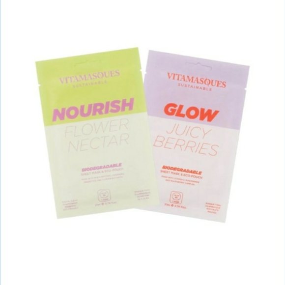 🔥3/$30 Vitamasques Nourish Flower Nectar Glow Juicy Berries Biodegradable Masks - Picture 11 of 13